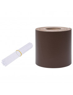 Recinzione Frangivento da Giardino PVC 35x0,19 m Marrone 2