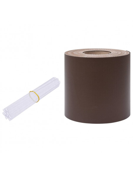 Recinzione Frangivento da Giardino PVC 70x0,19 m Marrone