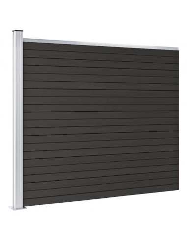 Pannello di Recinzione in WPC 175x146 cm Grigio