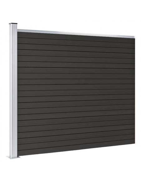 Pannello di Recinzione in WPC 175x146 cm Grigio