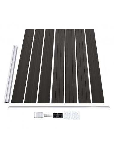 Pannello di Recinzione in WPC 175x146 cm Grigio