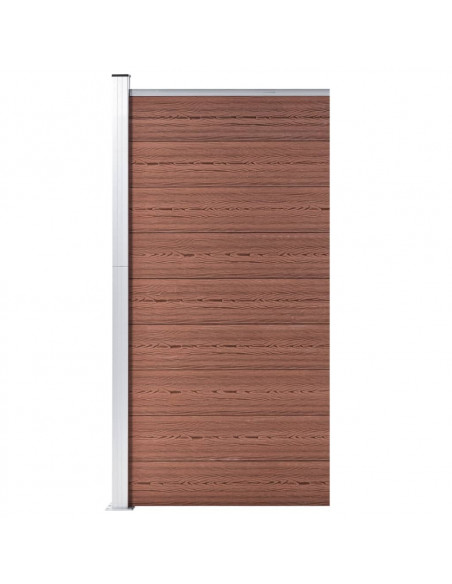 Pannello di Recinzione in WPC 95x186 cm Marrone