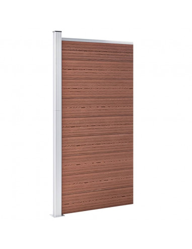 Pannello di Recinzione in WPC 95x186 cm Marrone