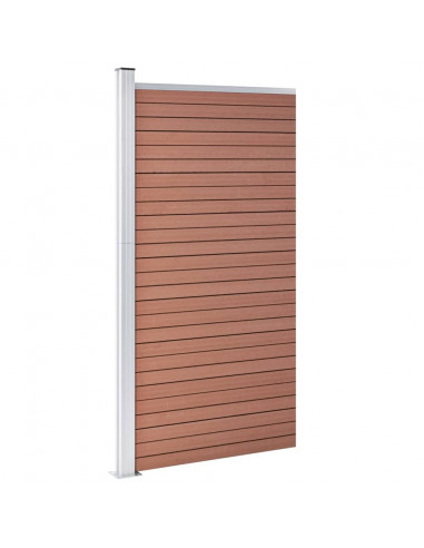 Pannello di Recinzione in WPC 95x186 cm Marrone