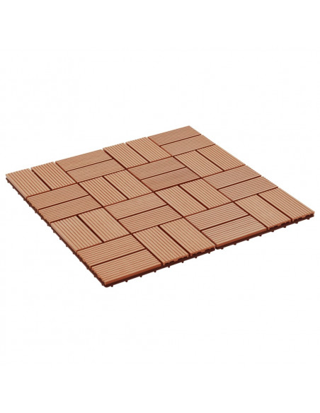 Piastrelle per Decking 22 pz 30x30cm 2mq in WPC Colore Teak