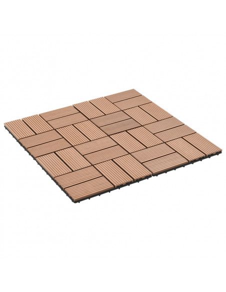 Piastrelle per Decking 22 pz 30x30cm 2mq in WPC Marrone