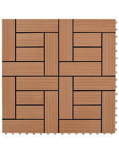 Piastrelle per Decking 22 pz 30x30cm 2mq in WPC Marrone 2