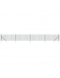 Recinzione Metallica con Picchetti Ancoraggio Verde 1x10 m 2
