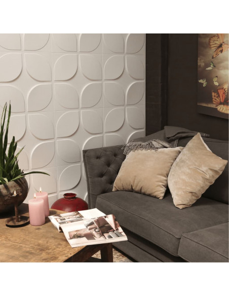 WallArt Pannelli a Parete 3D Sweeps 12 pz GA-WA06