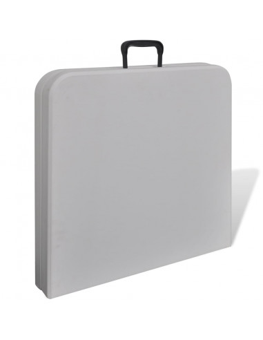 Tavolo Pieghevole da Giardino 122 cm in HDPE Bianco