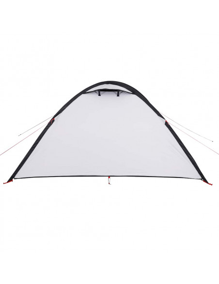 Tenda Campeggio a Cupola 4 Persone Bianca Tessuto Impermeabile