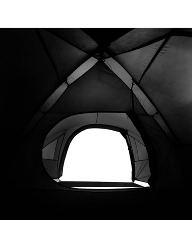 Tenda Campeggio a Cupola 4 Persone Bianca Tessuto Impermeabile