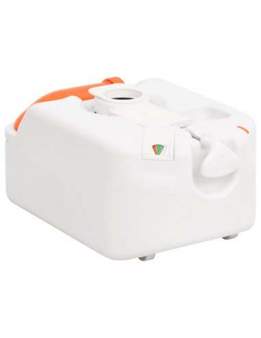 Toilette Integrata da Campeggio Bianca 24x17 L HDPE e Acciaio