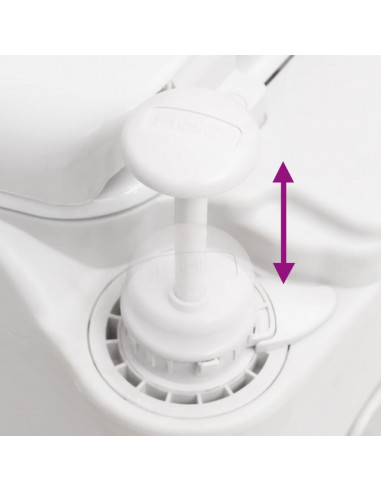 Toilette Integrata da Campeggio Bianca 24x17 L HDPE e Acciaio