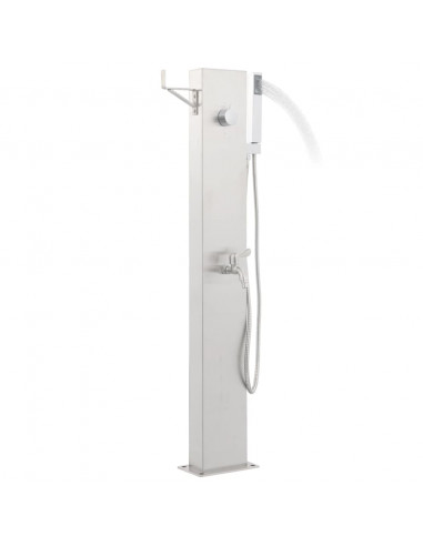 Rubinetteria per Doccia da Giardino 110 cm in Acciaio inox
