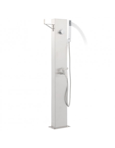 Rubinetteria per Doccia da Giardino 110 cm in Acciaio inox