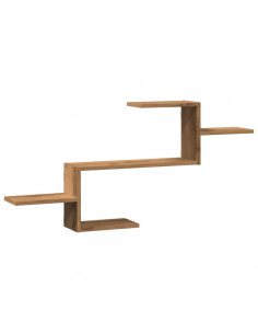 Scaffale a Parete Rovere Artigianale 104x15x49 cm in Truciolato