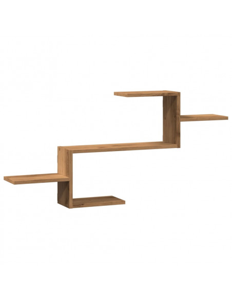 Scaffale a Parete Rovere Artigianale 104x15x49 cm in Truciolato