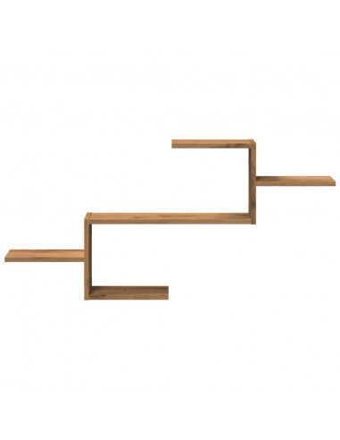 Scaffale a Parete Rovere Artigianale 104x15x49 cm in Truciolato