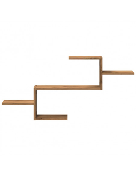 Scaffale a Parete Rovere Artigianale 104x15x49 cm in Truciolato