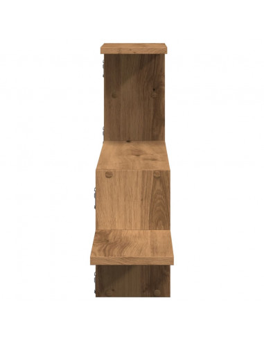 Scaffale a Parete Rovere Artigianale 104x15x49 cm in Truciolato