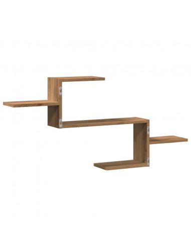 Scaffale a Parete Rovere Artigianale 104x15x49 cm in Truciolato