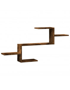 Scaffale a Muro Rovere Fumo 104x15x49 cm in Truciolato