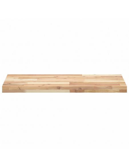 Piano da Bagno Non Trattato 80x40x4 cm Legno Massello di Acacia