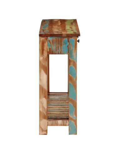Tavolo Consolle 110x30x76 cm in Legno Massello Riciclato