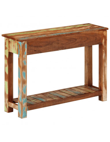 Tavolo Consolle 110x30x76 cm in Legno Massello Riciclato
