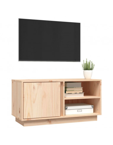 Mobile Porta TV 80x35x40,5 cm in Legno Massello di Pino