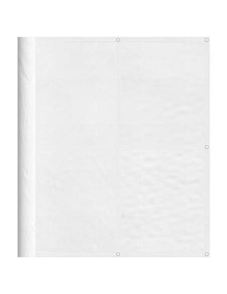Paravento da Balcone Bianco 120x700 cm 100% Poliestere Oxford