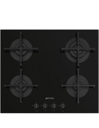Smeg Universal PV264B piano cottura Nero Da incasso 60 cm Gas 4 Fornello(i)