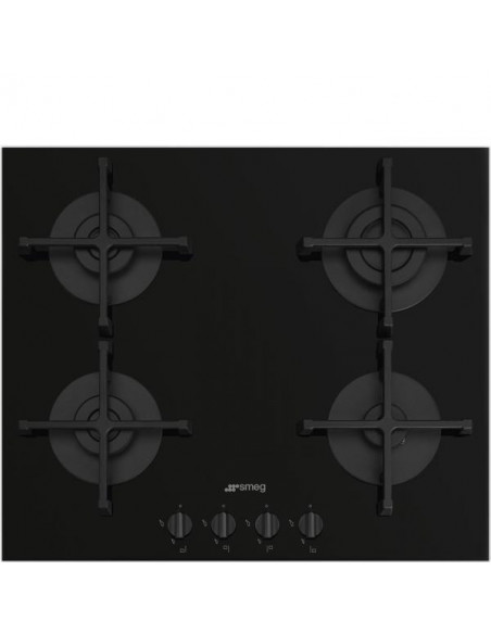 Smeg Universal PV264B piano cottura Nero Da incasso 60 cm Gas 4 Fornello(i)
