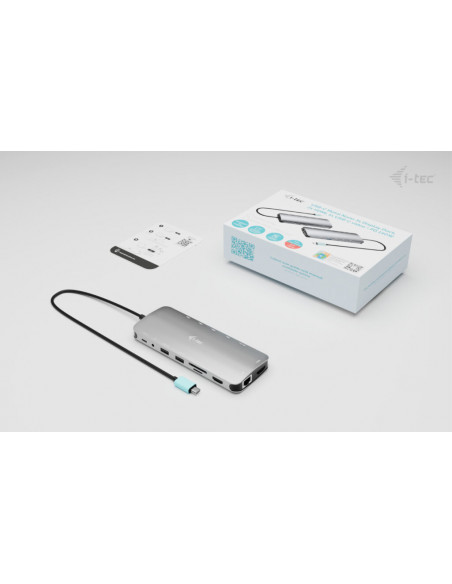 i-tec Metal USB-C Nano 3x Display Dock, 2x HDMI 1x USB-C video + Power Delivery 140W