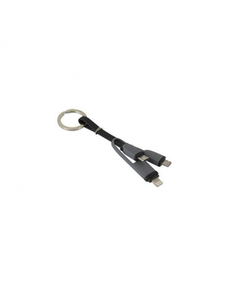Atlantis Land P019-RC-MLMM cavo USB Micro-USB B Micro-USB B/Lightning Nero, Grigio