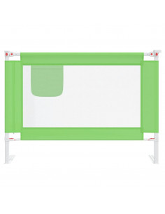 Sponda Letto di Sicurezza per Bambini Verde 90x25 cm in Tessuto 2