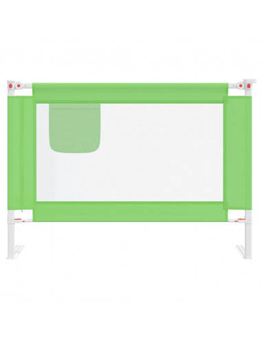 Sponda Letto di Sicurezza per Bambini Verde 90x25 cm in Tessuto