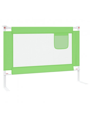 Sponda Letto di Sicurezza per Bambini Verde 90x25 cm in Tessuto