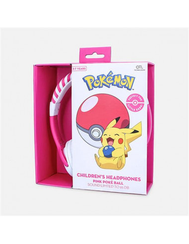 POKEMON PINK PO CHILDREN HEADPHONES