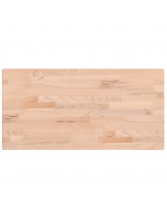Piano Tavolo 80x40x2,5cm Rettangolare Legno Massello di Faggio