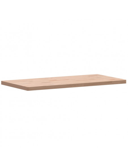 Piano Tavolo 80x40x2,5cm Rettangolare Legno Massello di Faggio