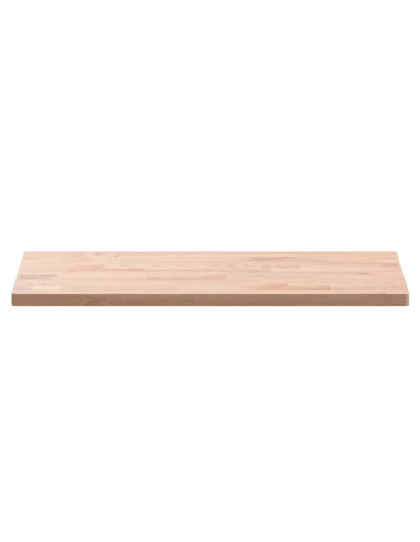 Piano Tavolo 80x40x2,5cm Rettangolare Legno Massello di Faggio
