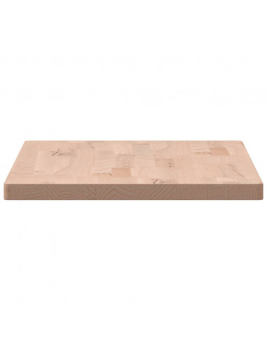 Piano Tavolo 80x40x2,5cm Rettangolare Legno Massello di Faggio