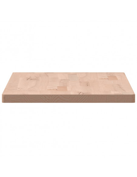 Piano Tavolo 80x40x2,5cm Rettangolare Legno Massello di Faggio