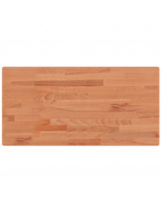 Piano Tavolo 100x50x1,5cm Rettangolare Legno Massello Faggio