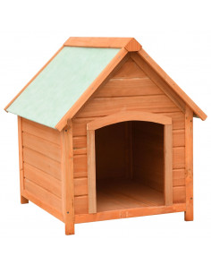 Cuccia per Cani in Legno Massello di Pino e Abete 72x85x82 cm