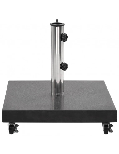 Base per Parasole in Granito 30 kg Quadrata Nera