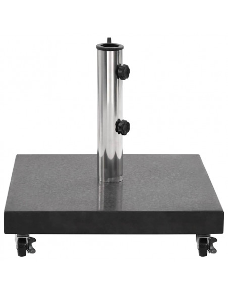 Base per Parasole in Granito 30 kg Quadrata Nera