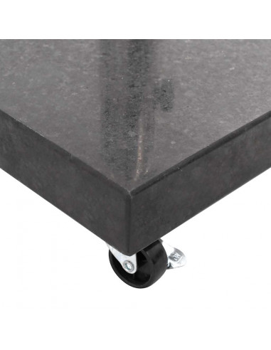 Base per Parasole in Granito 30 kg Quadrata Nera